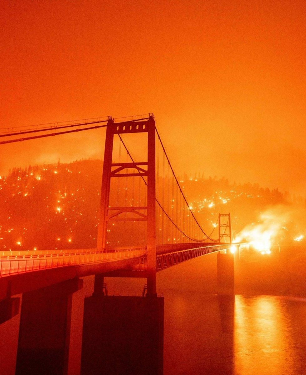 Every coal mine, every denialist think tank, every clean energy scare campaign, every nasty columnist, every plea to go slower on climate action - it all leads to this - the burning of a beautiful world.Pic is Oroville, California,  @nytclimate #CaliforniaFires  #California