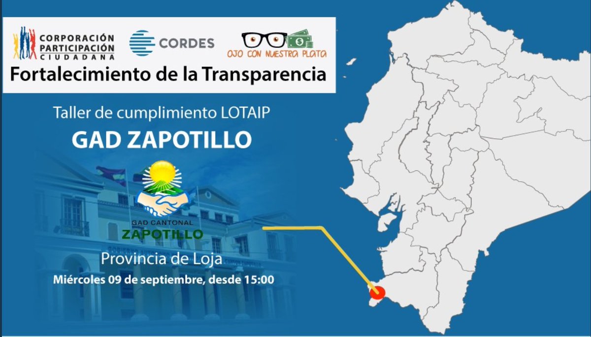 SimonJaramilloM's tweet photo. @ParticipacionPC, capacita a funcionarios del Municipio de Zapotillo #Zapotillo (Provincia de Loja) , sobre contenidos y aplicación de la #Lotaip Ley de Transparencia y Acceso a la Información Pública. #PCTransparencia. https://t.co/MhpFbsFn0Z