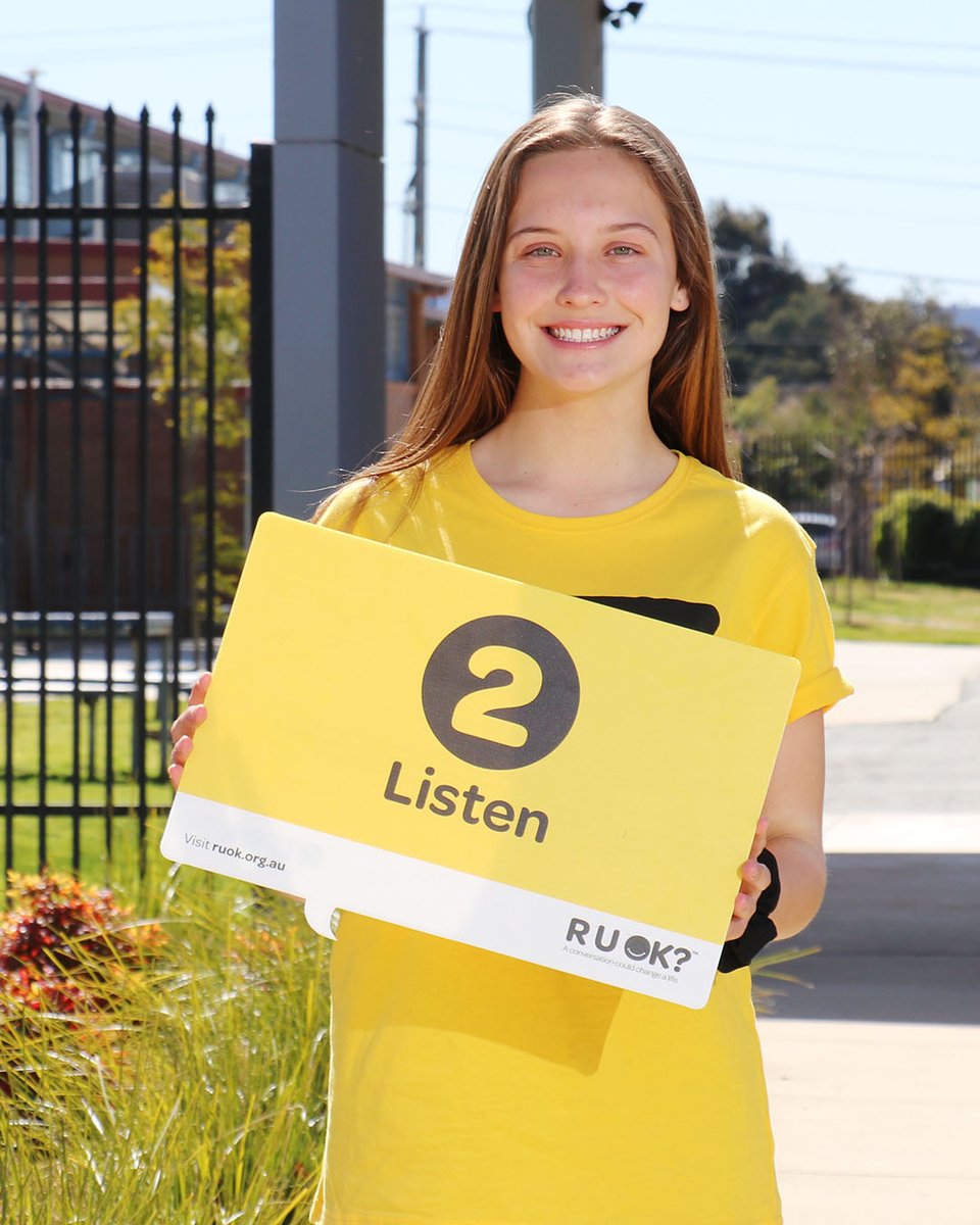WodongaSeniorSC's tweet photo. It's @RUOKDay, you don't need to be an expert to reach out - just a good friend and a great listener. Don't forget that you can join our Kahoot quiz during Period 2 Graduate Program today #RUOKWSSC #GottaBeAtWSSC https://t.co/qympaUjBGS