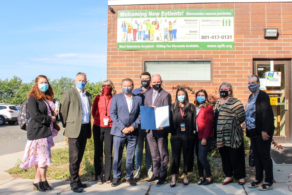 Thank you to <a href="/SpencerJCox/">Spencer Cox</a> for visiting <a href="/UPFH/">UPFH</a> to meet with Utah’s health centers and officially declare August 9-15, 2020 Health Center Week in Utah! We are grateful for his partnership with #CHCs throughout the years, and work improving health outcomes for all Utahns. #ValueCHCs
