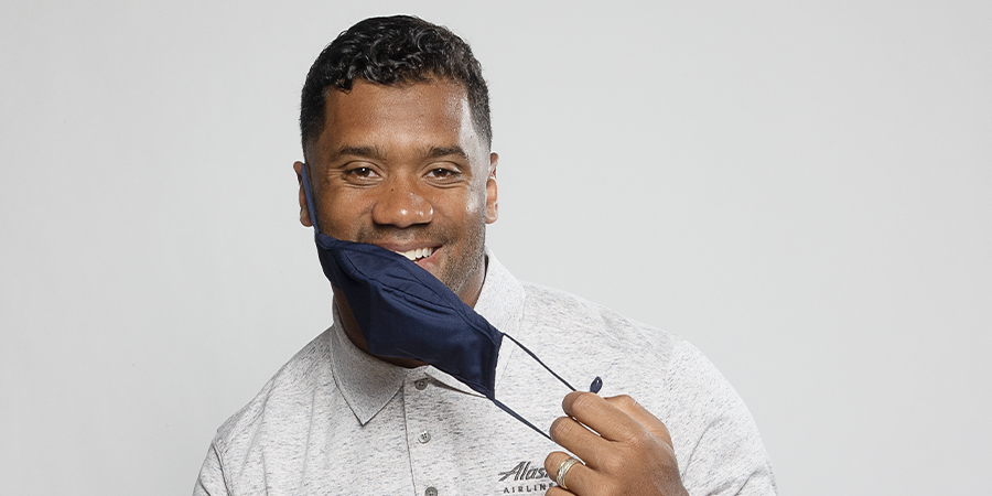 The game plan for us &amp; Russ? Always mask up! @dangerusswilson