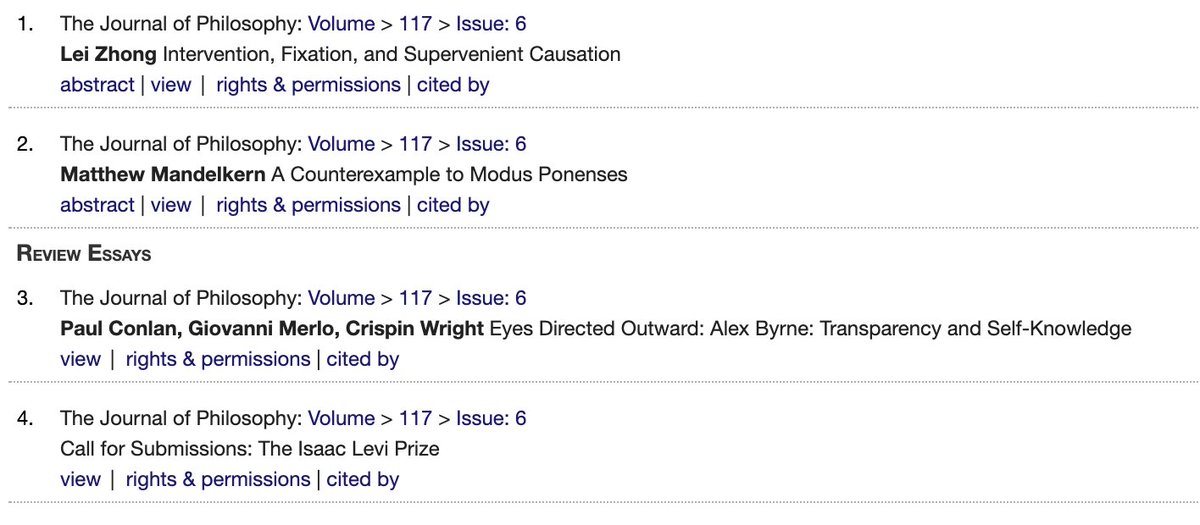 Journal of Philosophy  https://www.pdcnet.org/collection-anonymous/browse?fp=jphil&fq=jphil/Volume/8883%7C117/8994%7CIssue:%206/ 0/4