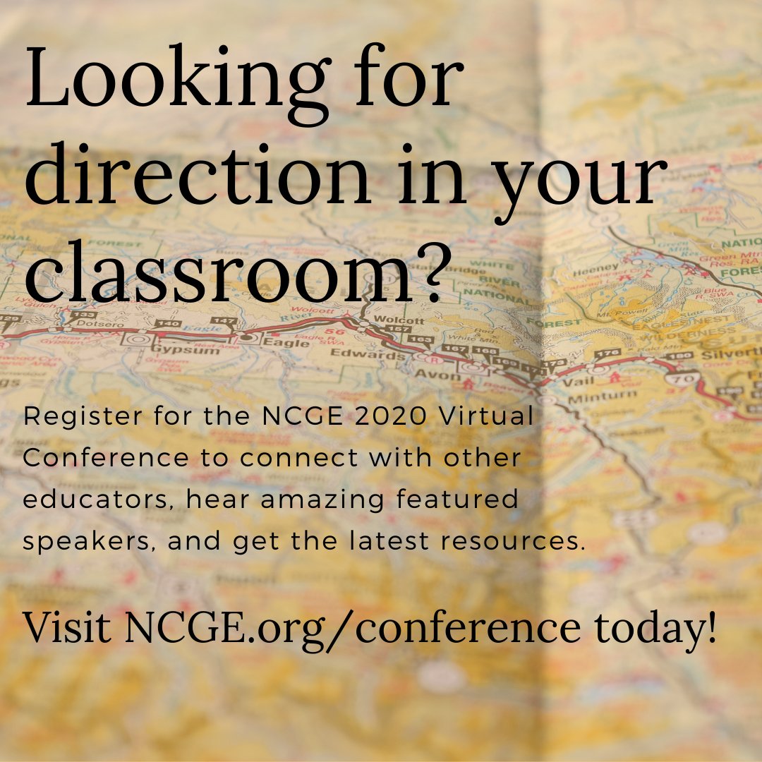 NCGE 2020: December 4-6th  Visit NCGE.org/conference today!