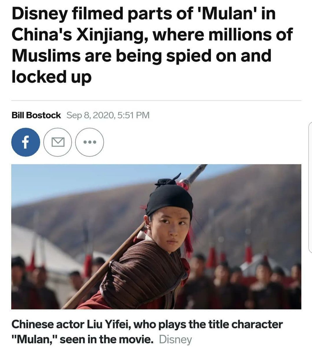  @Disney Filmed Parts Of  #Mulan   In China's Xinjiang, A Western Chinese Region Where The Government Is Detaining, Oppressing, Spying On, And Locking Up Millions Of Ethnic  #UYGHUR MUSLIMS. #FreeUyghurs #ONEV1**THREAD**