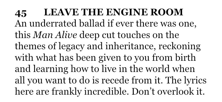 #45LEAVE THE ENGINE ROOM