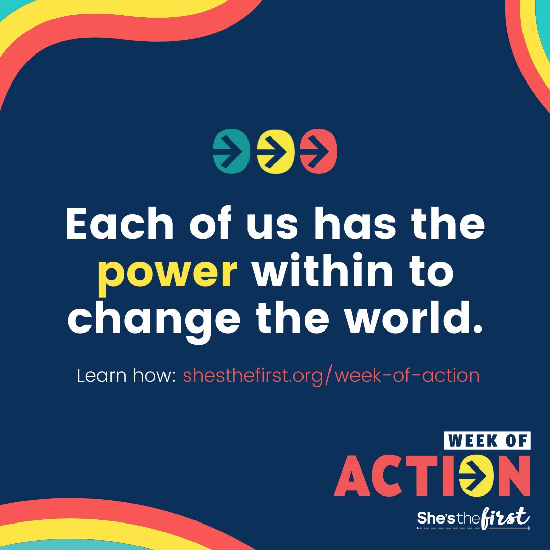 shesthefirst's tweet photo. In 2 weeks, hundreds of students will come together to take daily actions for girls everywhere. Wanna join them? 🙋♀️
Register for our free #STFWeekofAction! Anyone, anywhere can be a part of it: https://t.co/vnYjYuqTWf https://t.co/1dzU8DTyaO