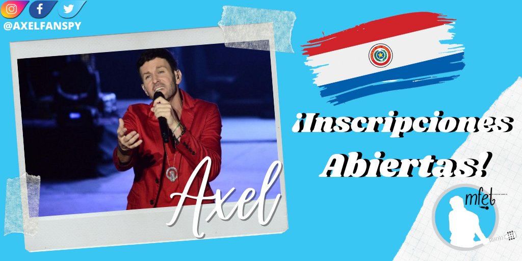 AxelFansPy's tweet photo. Si amás a @AxelOficial , Sí es tu pasión, Sí te encanta su Música, Si Quieres compartir tú sentimiento💙
¡No Lo Pienses, Ni Lo Dudes!
Únete a #MiFuerzaEresTú es sencillo, solo debes completar el formulario de Inscripción📝👇
https://t.co/0Uj87fKaPH https://t.co/2hNyad2l5g