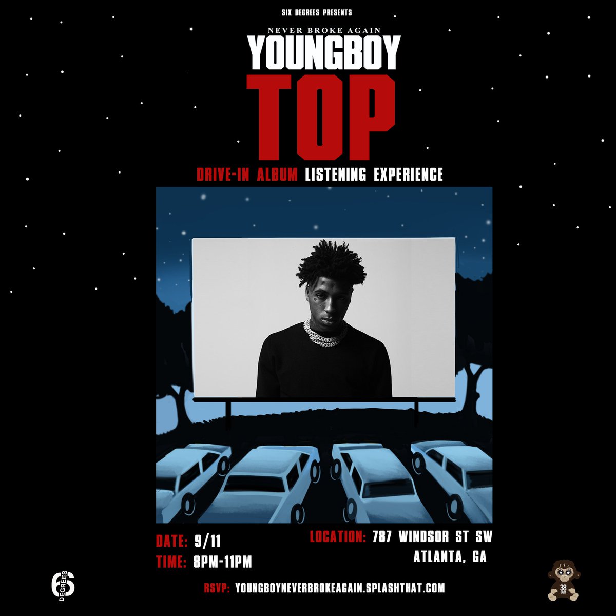 AtlanticRecords's tweet photo. Pull up on the #TOP drive in listening party on Friday 😈💚 @GGYOUNGBOY #GetReady 

🔗: https://t.co/iWNb1fnPVQ https://t.co/yZ7BpxGnli