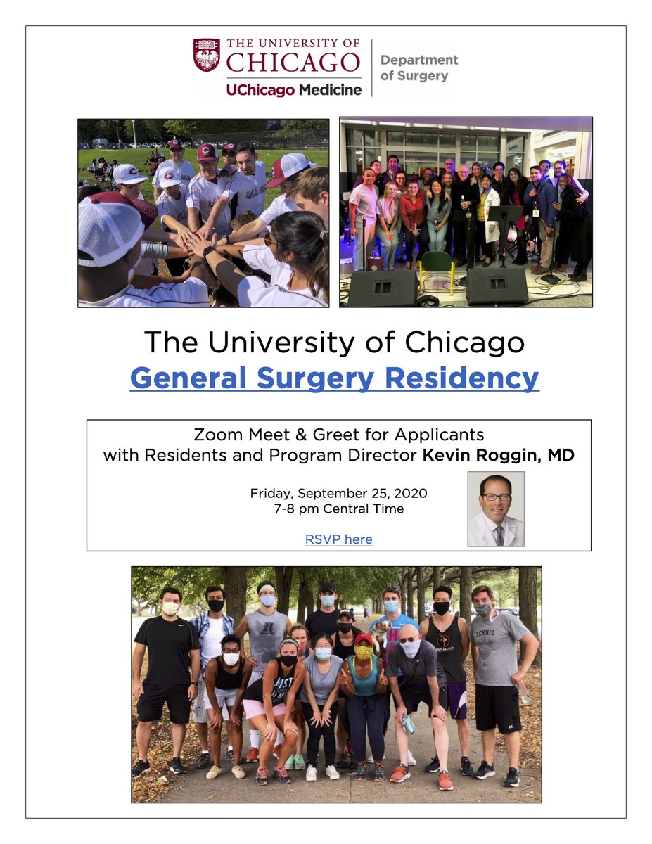 Come join us for a Meet & Greet and Information Session on 9/25 at 8p EST/7p CST to learn a little bit more about #WhyUChicagoSurgery! #MedTwitter #surgery @UChicagoMed RSVP at: doij95bkqknrz.cloudfront.net/sites/surgery/…