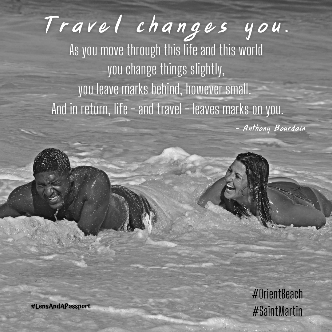 LensAndPassport's tweet photo. This is an amazing quote and so true!  Traveling has been a staple of my partnership with my husband @Digital49r 
  
#traveloften #smalltripscount #weekendgetaway #myanchort #anthonybourdain #Travelchangesyou  #liveinthemoment #carmelmoms #StMartin #orientbeach  #IWon #laughter https://t.co/QNpSW8cxXW