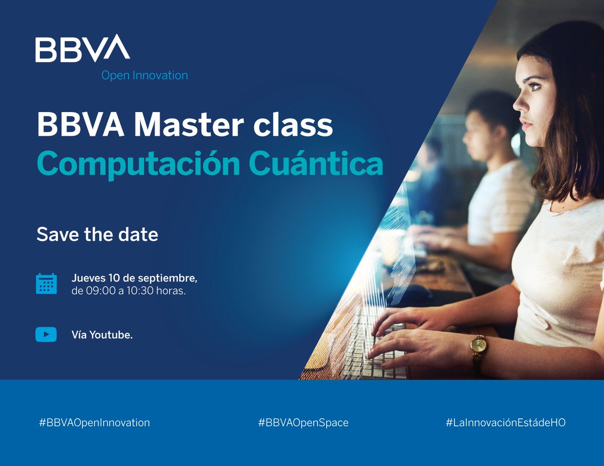 ivanromix's tweet photo. ¿Permite la computación cuántica realizar viajes cuánticos? Resuelve esta y otras dudas de la vida el día de mañana en la #BBVAMasterClass. Registrate aquí: https://t.co/5qTPoCKf7F https://t.co/2E7suV25iC