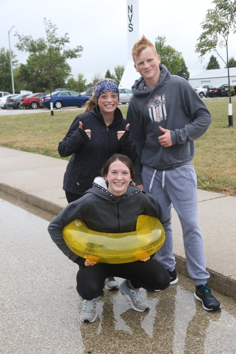 Nodaway_Valley's tweet photo. It has been a bit rainy...#NVXC cross country runners Abby, Lily and Jaxson came across this on their run today!  Image by Mr. Dickinson. https://t.co/lkB01lhWEq