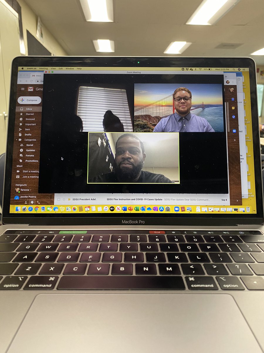 tbryant0115's tweet photo. Another day full of virtual student interaction! From meetings about #ShadesofBlue pilot training to one-on-one senior planning meetings to new parent and student interviews! The #UrbanMathCollaborative is in full effect. #ProudtobeLBUSD #AllMeansAll #Equity #UMCStrong https://t.co/gxN13rTM5E