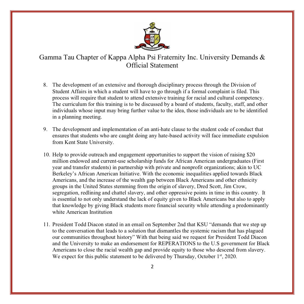 GTNUPEs_'s tweet photo. An opportunity for change is present. We hope that Kent State University President Todd Diacon and @KentState meet our demands. https://t.co/uPVxNzeO7p