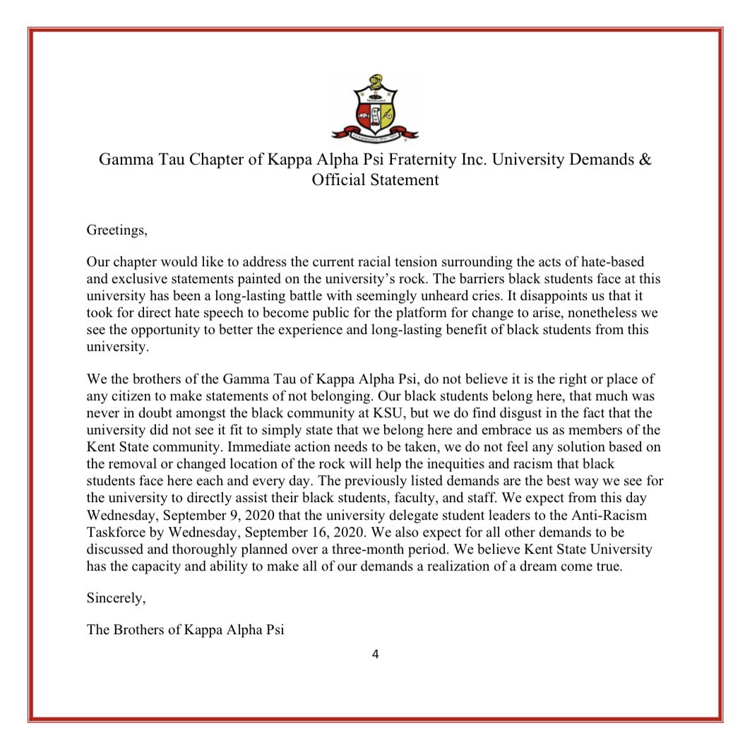 GTNUPEs_'s tweet photo. An opportunity for change is present. We hope that Kent State University President Todd Diacon and @KentState meet our demands. https://t.co/uPVxNzeO7p