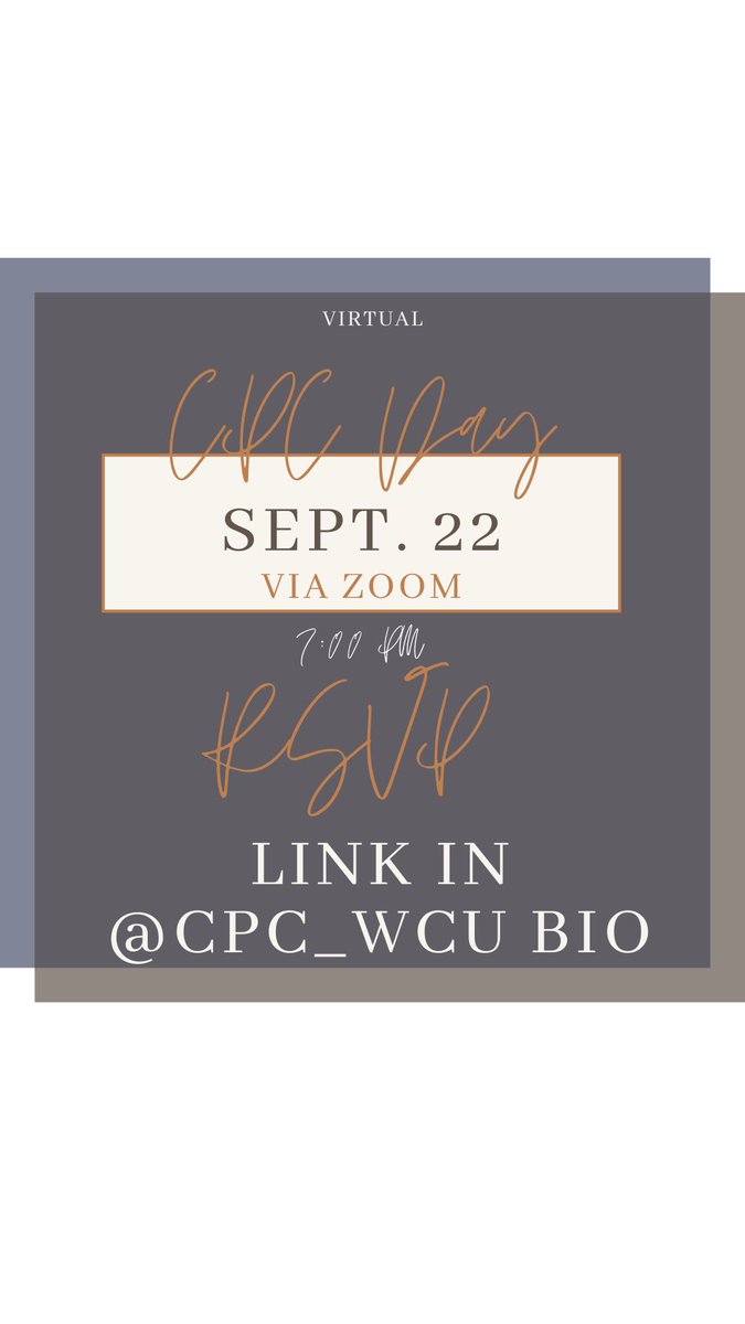 CPC__WCU's tweet image. CPC DAY! RSVP: wcu.campuslabs.com/engage/event/6…