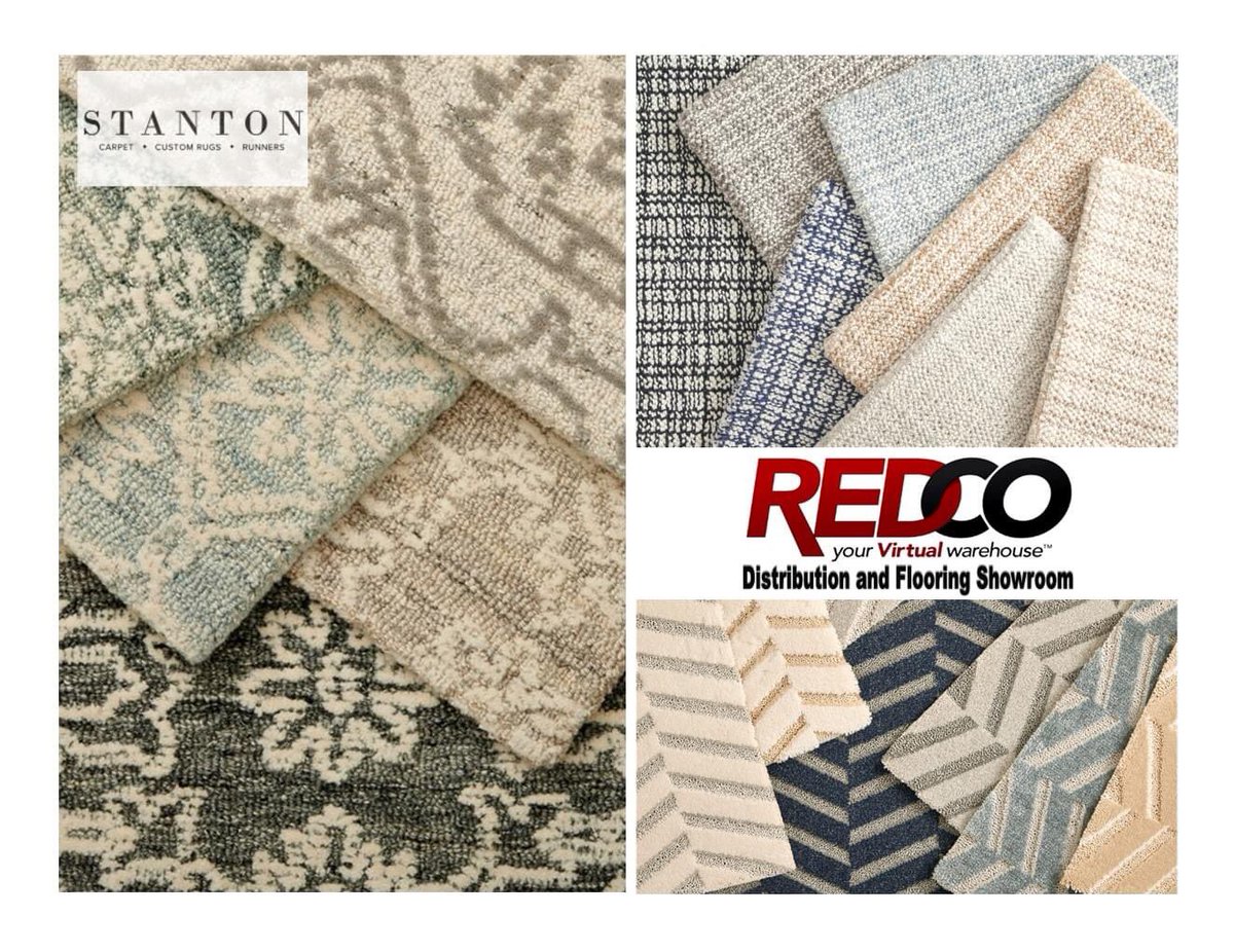 FlooringRedco's tweet photo. Take a gander at Stanton's variety of traditional, transitional and modern styles at Redco Distribution. Be it a room or a rug, we can help you with your customer's next design! #Redco #Stanton #RedcoATX #RedcoHTX #RedcoDFWTX #Redcodistribution #Floors #Flooring #Austin #Dallas https://t.co/SKXVvkx9Gd