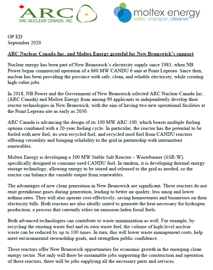 PortCityHorgan's tweet photo. @GreenPartyNB I voted green and replying to this is shouting in the wind, but green is wrong on #nuclear.  #SMR will run on spent #CANDU fuel, creates well-paying public sector jobs and having first of a kind construction gives #NewBrunswick funding from sold reactors #nbpoli #smrroadmap https://t.co/3nO5d0nc5M