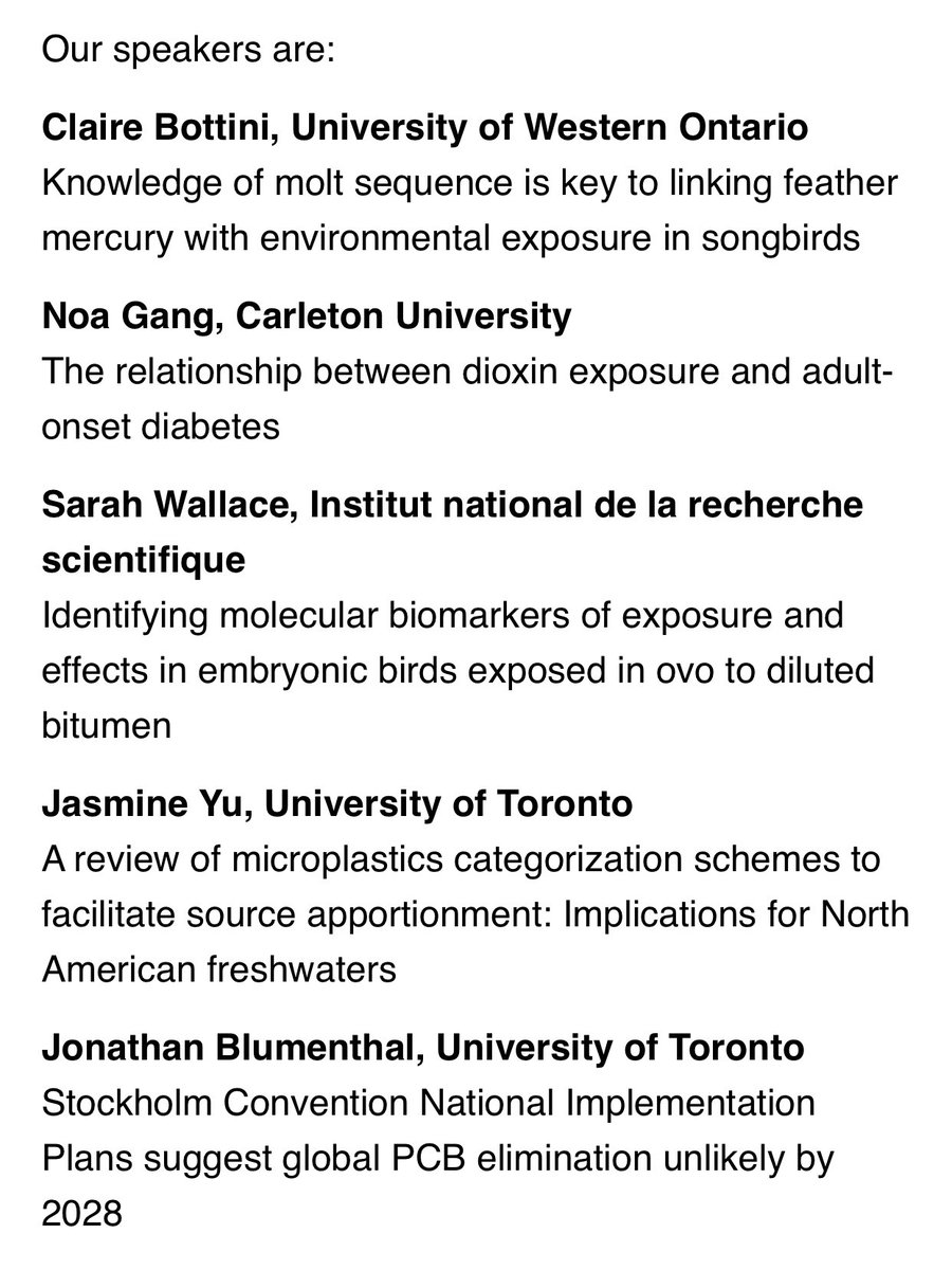 LaurentianSETAC's tweet photo. Our student virtual pub night is on! Great topics are being covered, from tissue mercury, to dioxins, #microplastics , #dilbit , #PCBs @studentsofSETAC @SETAC_world https://t.co/Dvpiysh8Ac