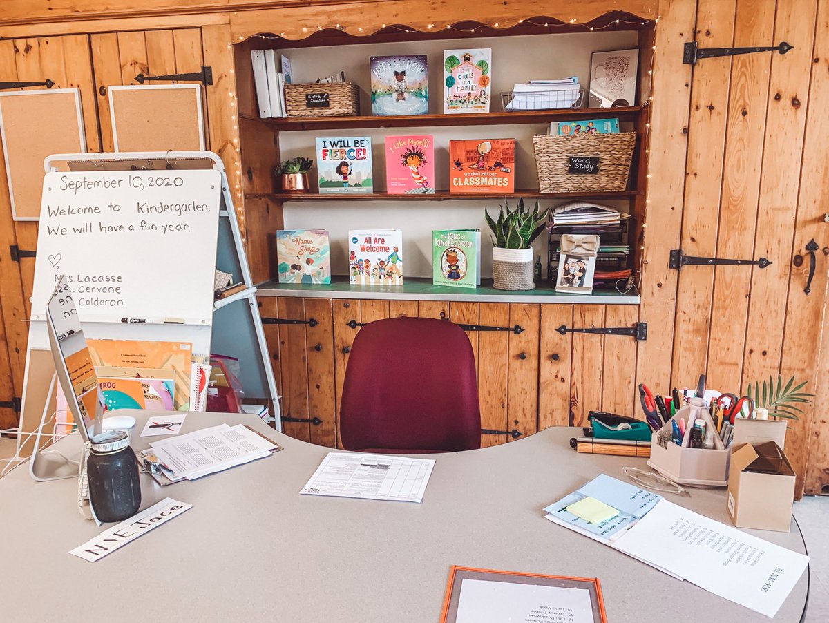 Our learning space is ready for our first virtual day! Can’t wait to see you Kindergarteners! <a href="/LincolnWPS/">Lincoln School</a>