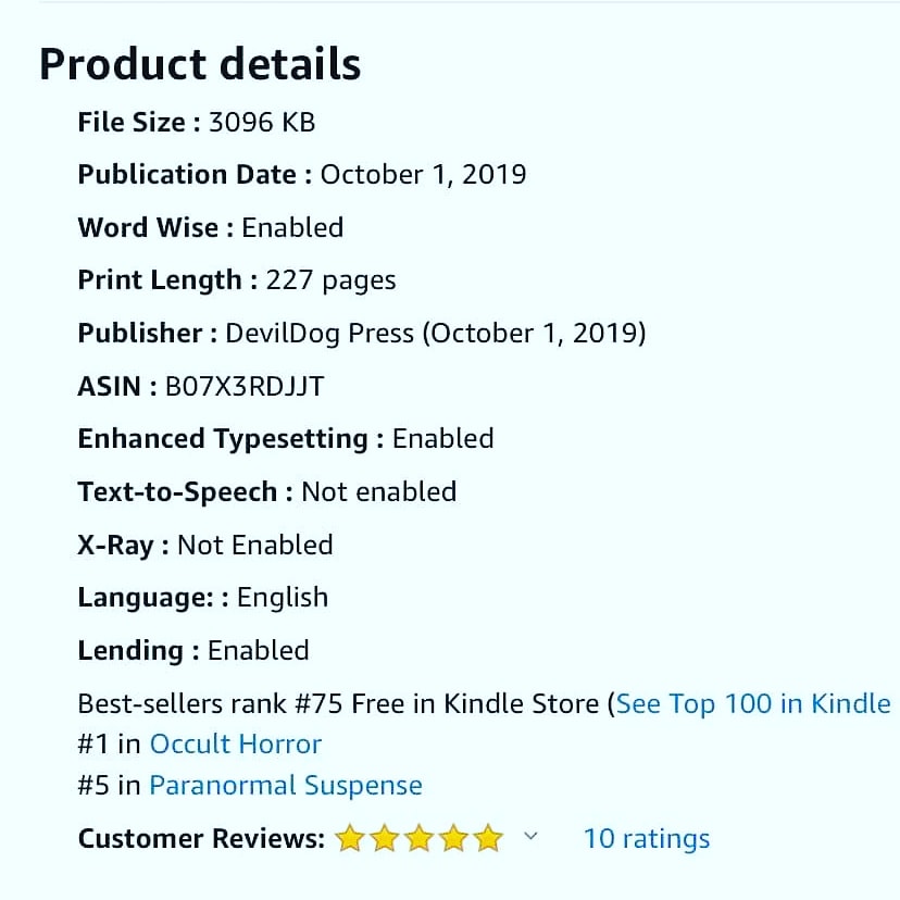 BrandonScott_AU's tweet photo. Hey hey Vodou hit #1 in Occult Horror and #5 in Paranormal Suspense 🤷♂️ not bad at all...
#amazonranking #horrornovel #supernaturalsuspense #HorrorCommunity https://t.co/v56yi89yJe