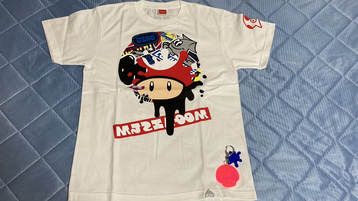 くたくた 注文したスプラトゥーン2フェスtシャツスーパーキノコ フェスキーホルダースーパーキノコ スーパースターセットが届きました スーパーマリオ35周年