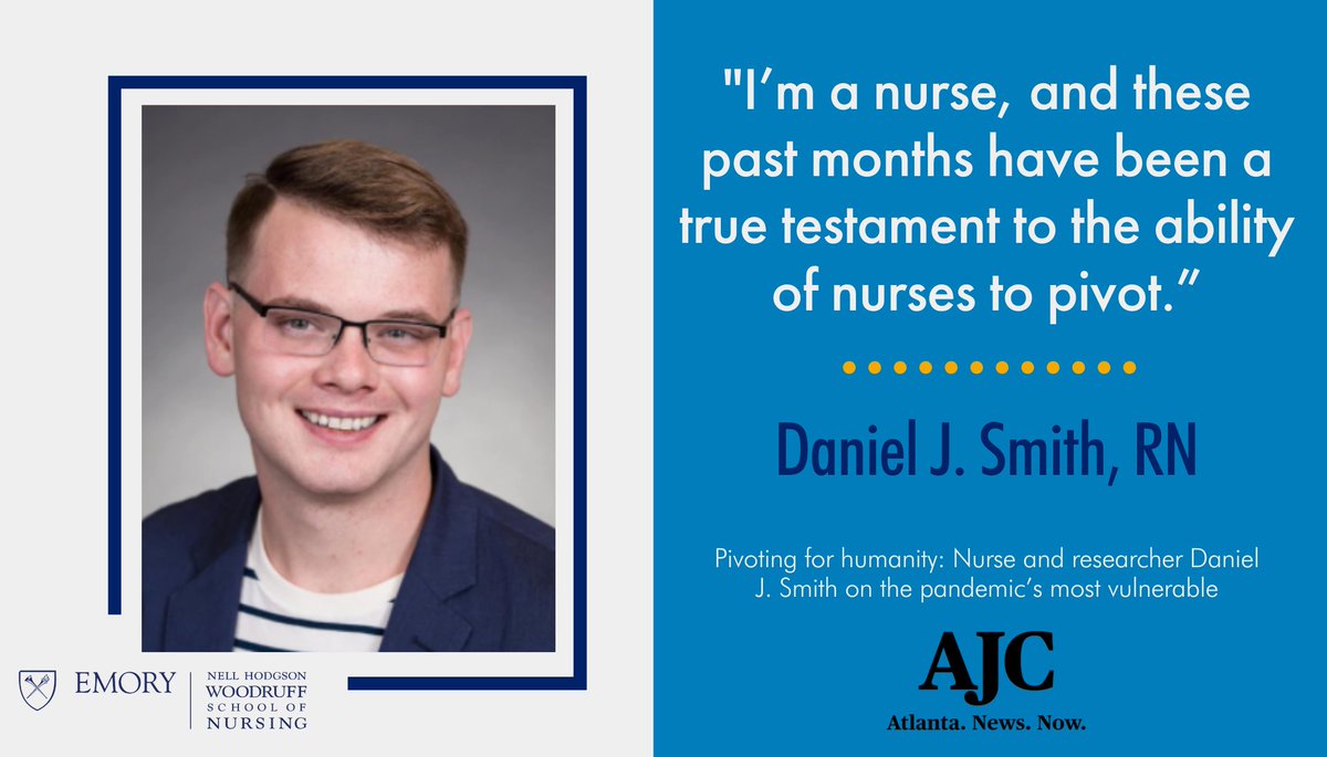 The #COVID19 pandemic has altered life. For nurses like Daniel J. Smith, pivoting to fit the occasion is no new task. Smith's work with assistant professor Valerie Mac will continue in a new capacity, due to social distancing. Learn more from the <a href="/ajc/">Atlanta Journal-Constitution</a>. bit.ly/31mESuE