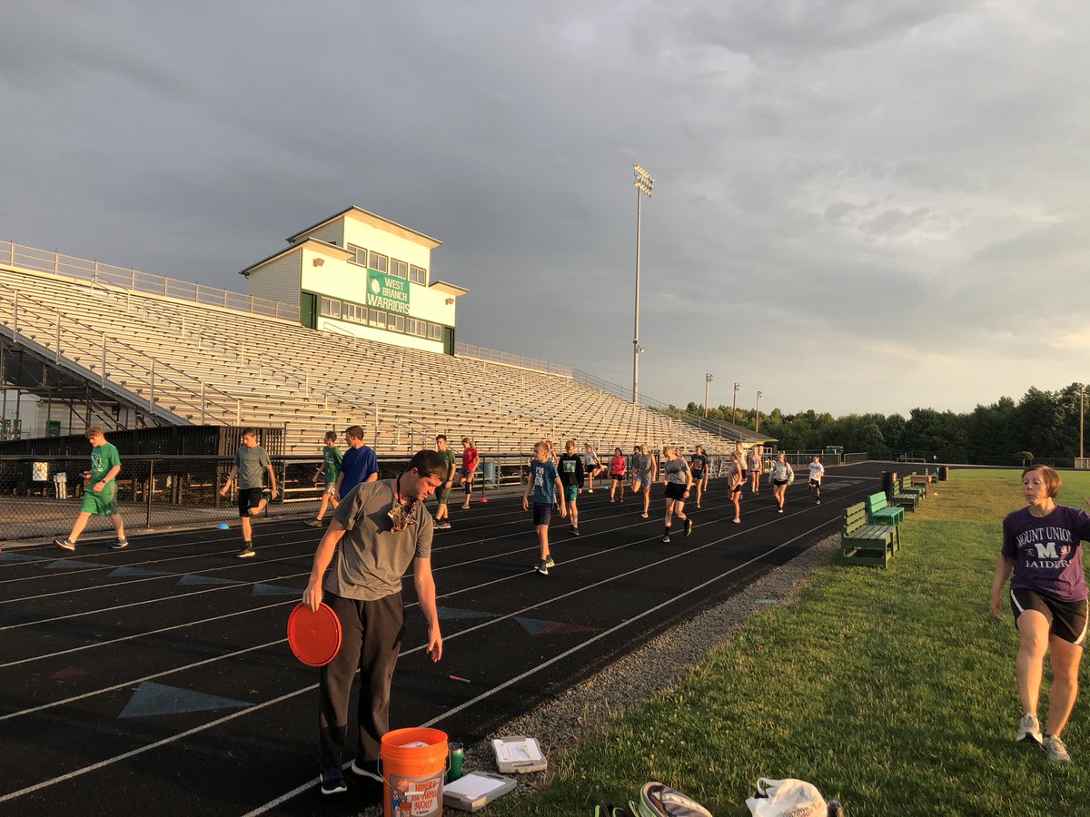 westbranch_xc's tweet photo. Pictures from yesterday’s last summer practice! #wbxc 
Let’s have a fantastic school year!
Go Warriors!
@MrCoffeeWB @J_Ski20 https://t.co/AR66svrKDD