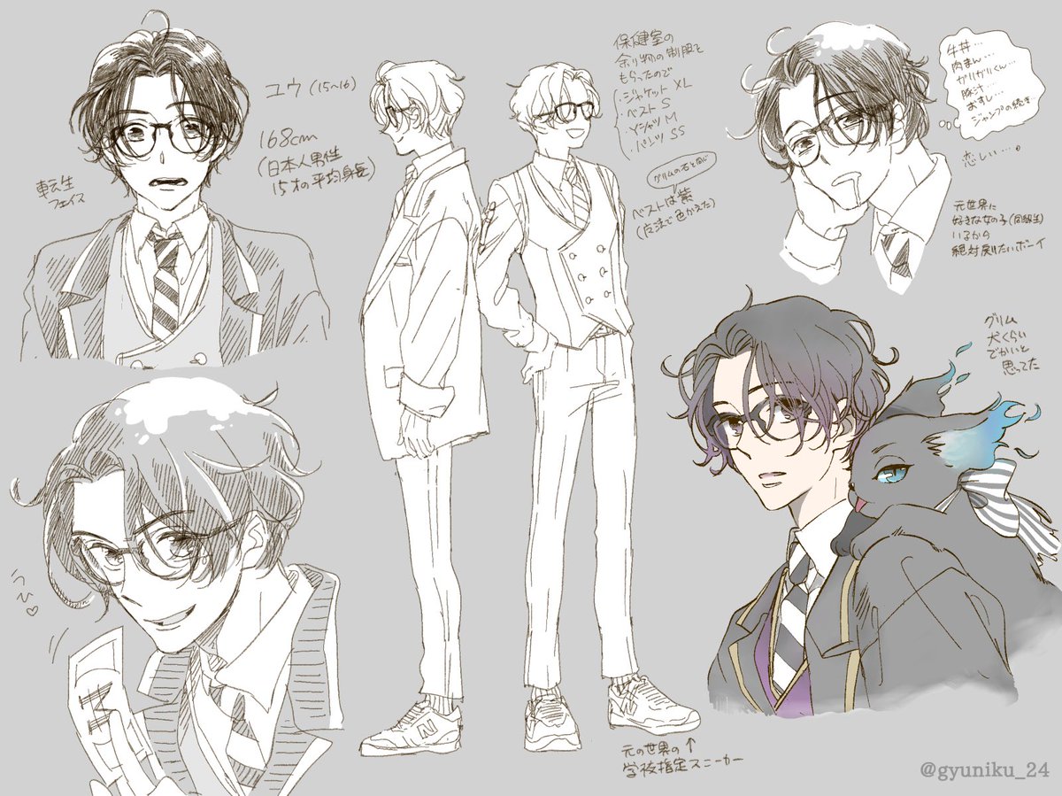 無意識自己投影防止のため監督生を具体的にキャラ化してみた。自分の好みでガチガチに固めたからtwst時代のセンスじゃないけどいいの描きやすさ重視だから…(描かないけど) 