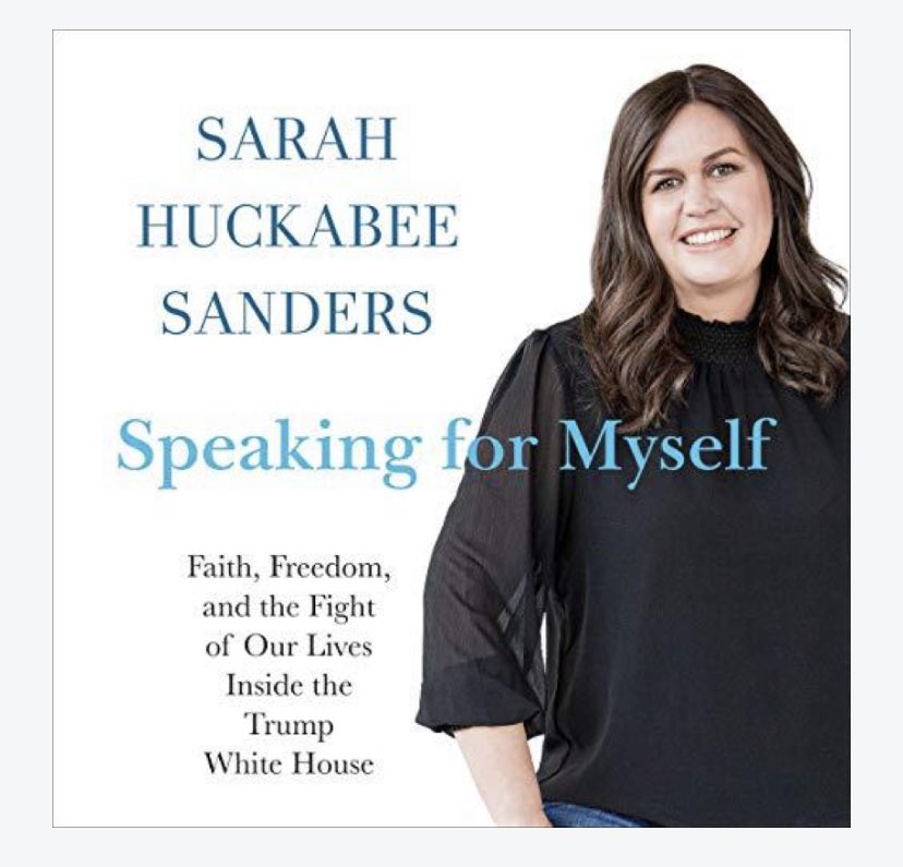 nagy64's tweet photo. This book is a great read. Highly recomend #SarahSanders #readingBetterthanTV https://t.co/xN7JXHe0x7