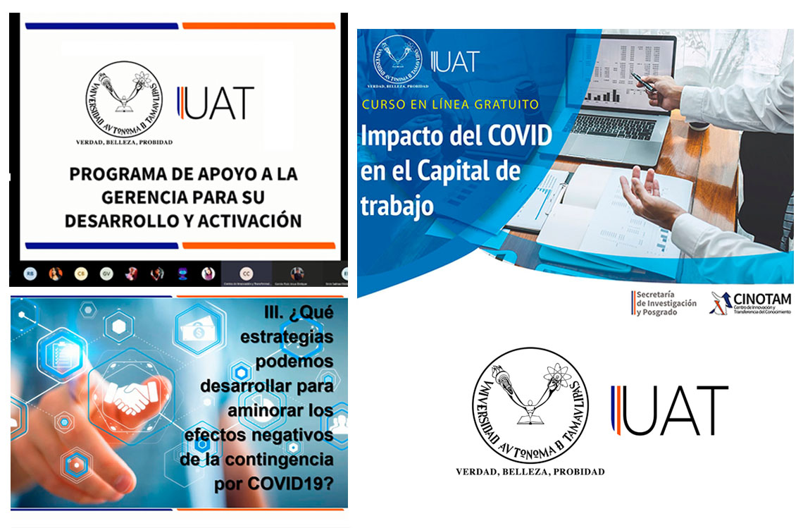 UAT_mx's tweet photo. La #UAT reanudó la programación de cursos y talleres gratuitos que se ofrecen en línea para las micro, pequeñas y medianas empresas (MiPyMES), con el objetivo de contribuir desde la academia e investigación universitaria en la reactivación de negocios. https://t.co/Ci0DwMicv3