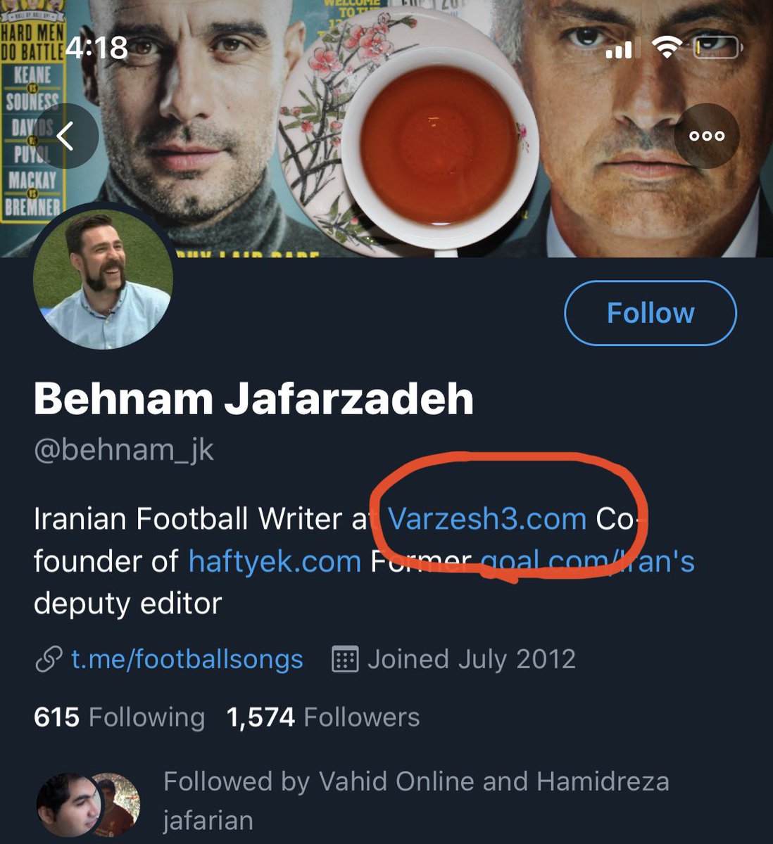 Footballcast1's tweet photo. ورزش سه :))) https://t.co/L7mGdD3IxS