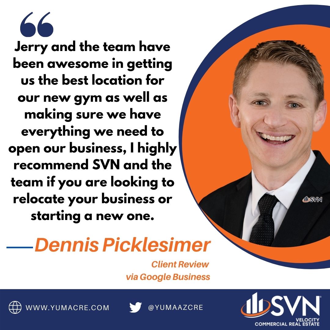 “A lot of people have fancy things to say about customer service, but it’s just a day-in, day-out, ongoing, never-ending, persevering, compassionate kind of activity.”
― Christopher McCormick

#YumaCRE #TershCRE #yumasbestrealestate #yumabusinessowners #yumabusiness #SVNVelocity
