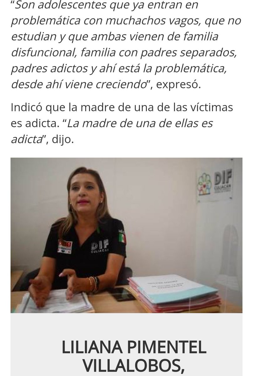 MarielYee's tweet photo. La encargada de velar por estrategias de protección a niñas, niños y adolescentes no sólo revictimizante a dos adolescentes víctimas de feminicidio, sino que justifica lo que les sucedió.
Es aberrante ver qué siempre es culpa de todas las personas, menos de los perpetuadores https://t.co/RhmLEEmRRo