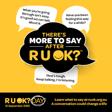 StreetWorkEO's tweet photo. Today is RUOK day and here at StreetWork we're thinking about how important it is to have meaningful conversations with friends and family, our work mates, business colleagues and the at-risk young people we meet in shopping centres, car parks and schools.  #RUOK? https://t.co/pU4RuKxphB