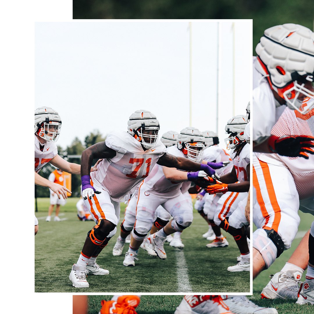 ClemsonFB's tweet photo. From the trenches 😤 https://t.co/fmM4g76Ufv
