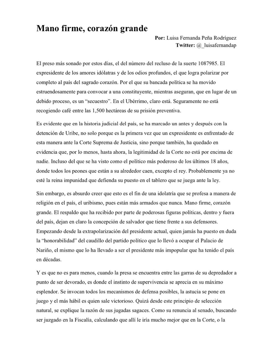 _luisafernandap's tweet photo. Quise animarme a publicar esta columna de opinión que escribí hace un par de semanas, espero que les guste. https://t.co/u1iu0Qmz2b