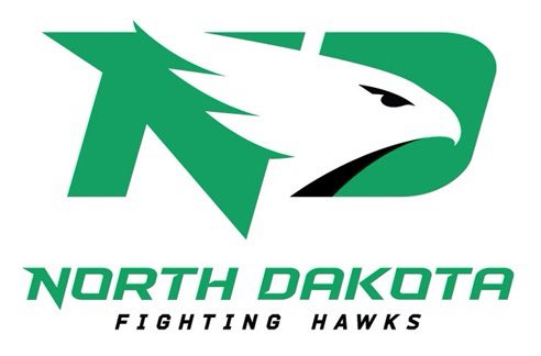 100% Committed!! Blessed to say I am going to further my athletic and academic career at the University of North Dakota! ⚪️🟢🏈 #FlagshipU #FightingHawks