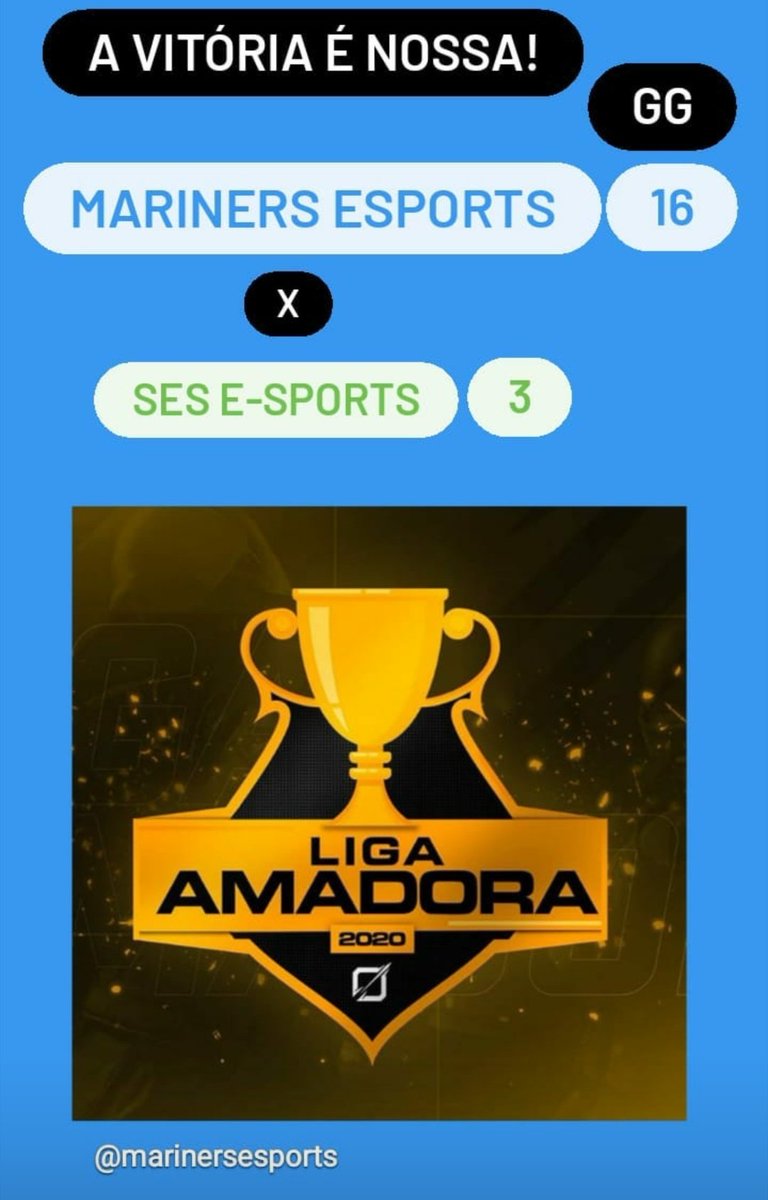 MarinersEsports's tweet photo. Que vitória!!!! 16x3!

Mariners Esports chegando com tudo!!!

E amanhã tem mais, ein?? 👀👀👀

#MarinersCSGO #MarinersEsports https://t.co/aNEcMoZIQt