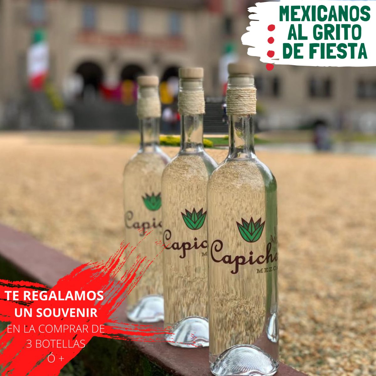 CapicheMezcal's tweet photo. Celebra el Mes Patrio con Mezcal Capiche. 🇲🇽
A partir de la tercera Botella te regalamos una Gorra Mezcalera. 
Mándanos Inbox o Coméntanos.
Envíos a toda la República.
#Mezcal #Mexico #Mezcalero https://t.co/Mx2z29IMGF