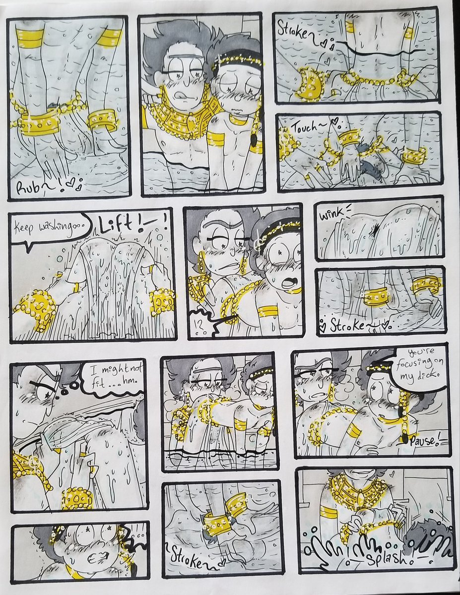 KowaiSnail's tweet photo. #CleopatRick #RAMnsfw #SlaveMorty #EgyptionRick
Pages 3 & 4 https://t.co/UIXG21MNU9