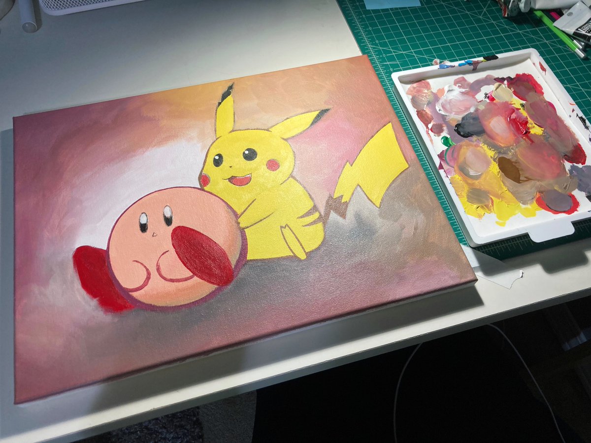_sheylafelix's tweet photo. a little bit of happiness #currently #pika #kirby #addingdetail⚡️❤️ https://t.co/oK5mvblBpa