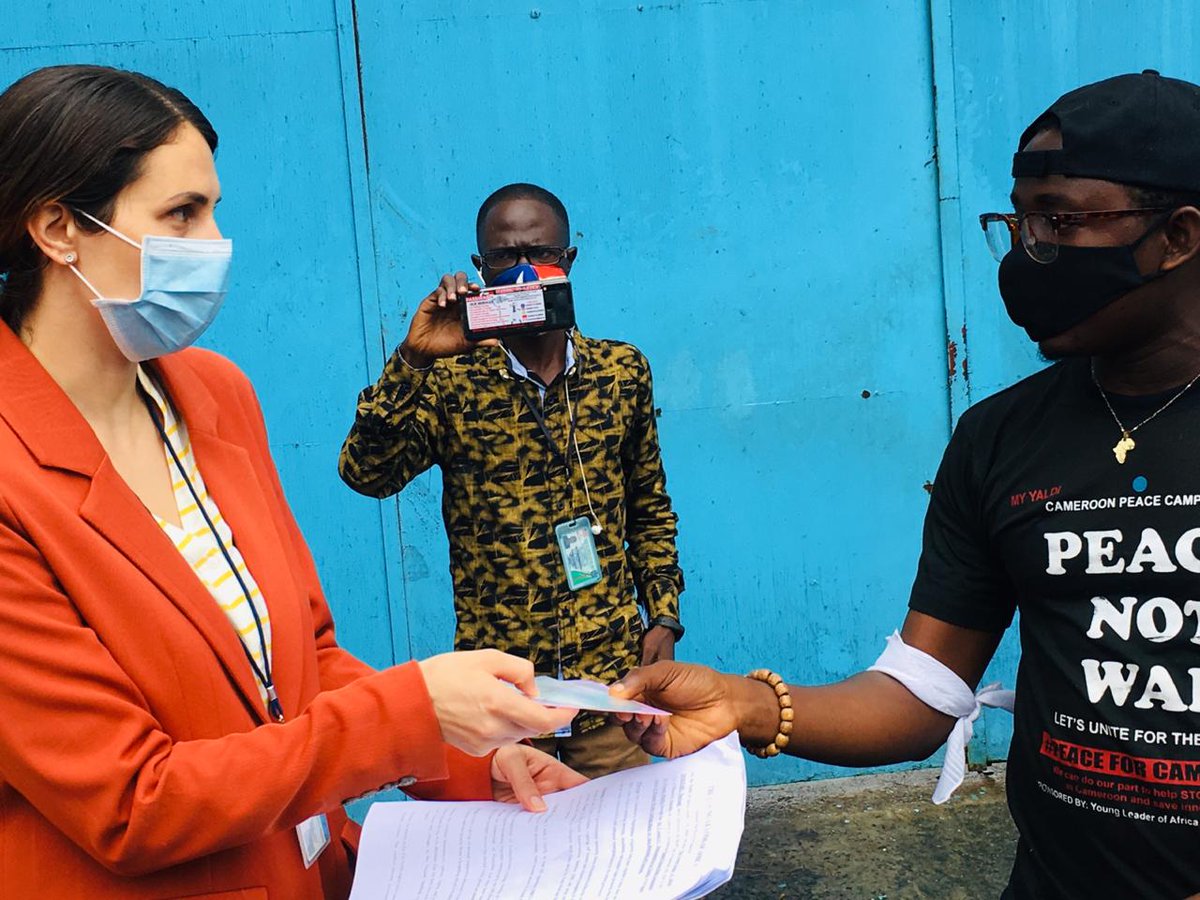 YoungYoleaf's tweet photo. Young Leaders of Africa Network presented to the #UNHCHR  a petition outlining the gross abuse of #human_rights in #Cameroon and call on the #UN to take immediate actions to save the lives of our African brothers and sisters.
#Peace4Cameroon
#OneCameroon #OnePeople
#YOLEAF2020 https://t.co/wJ0RP9VT9m