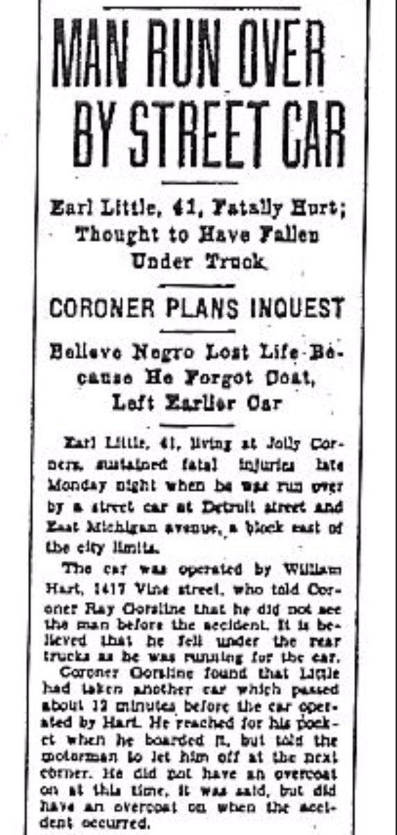 In Lansing, Malcolm X’s family was frequently harassed by the Black Legion, a white supremacists group. This group burned their home in 1929, before murdering Earl Little, Malcolm’s father in 1931, putting Earl Little on the tracks for a street car to run over him.