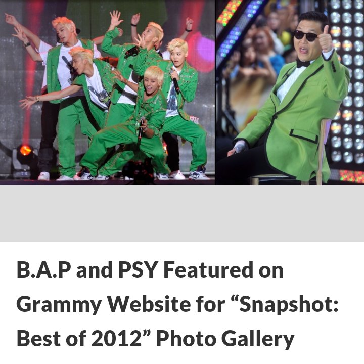 Grammys included them in the list of the best of 2012, it was the only kpop act along with PSY to appear. Since their debut they received a lot of attention bcuz of their impressive performances and songs that talked bout many social issues.