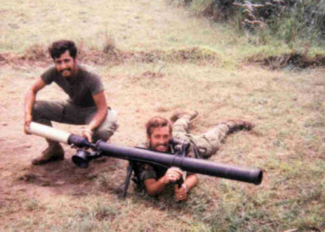 Also, how the hell was the soldier carrying 280 rockets?These are M67 (first image) and Carl Gustav (second image) rockets.