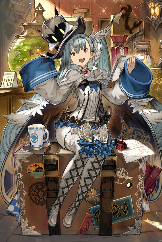 チェインクロニクル公式 大狩猟戦イベント キャラ紹介 シルクハットの大商店 パルヴィ タルヴィ 魔法使い 魔法使い Cv 井口裕香 絵 Npa 物足りない人生に 満ち足りた商品を ご用命は パルヴィ タルヴィ にお任せあれ 大狩猟戦