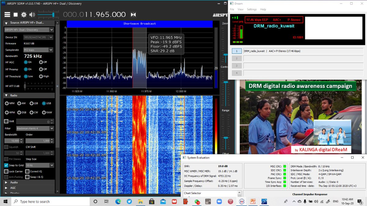 KRThamminana's tweet photo. Radio Kuwait Int DRM 11970 kHz reception in #Vizag 
#RadioKuwait 
@lambdaprog
@drmna_info
@LondonShortwave
@SWLingDotCom
@SWWINB
@WRTHinfo
@drmdigitalradio
 #drmlog https://t.co/wwW9yFtYeN