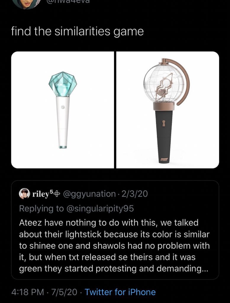 Mfs were mad atz didnt get hate on their light stick for a shape and a color. And they say push the “atz wants to be bts” more than anybody.