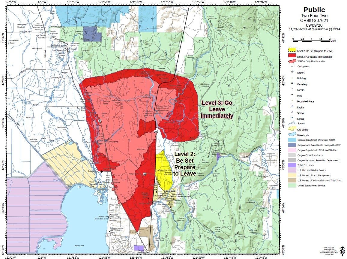 fremontwinemanf's tweet image. Evacuation areas for #TwoFourTwoFire, as of Sept. 9, 2020 (from this evenings town hall meeting). For a downloadable, printable version of this map, click here - tinyurl.com/242FireEvacMap…